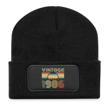 Vintage 1996 Sunset Retro - Recycled Patch Beanie - black - Front