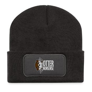 Otter Nonsense Lustig Wortspiel Otter Liebe Spruch - Recycelte Patch Beanie - Dunkelgrau - Vorne