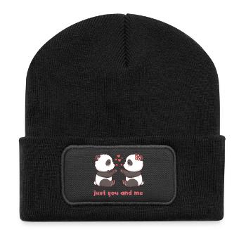 Juste toi et moi - Beanie recyclé à patch - noir - Devant