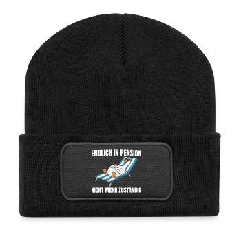 Pensionär Gans - No longer responsible Pension - Recycled Patch Beanie - black - Front
