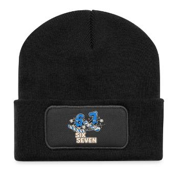 Six Seven 67 Snowboard Winter Sports - Recycled Patch Beanie - black - Front