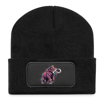 Mammoth Strength Bodybuilding - Recycelte Patch Beanie - Schwarz - Vorne