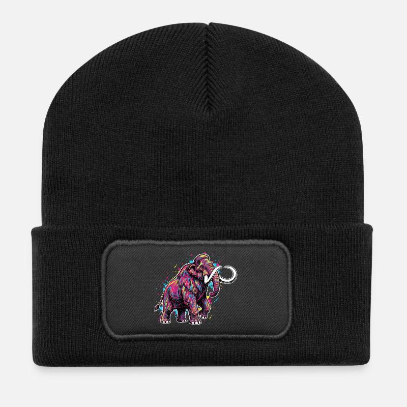 Mammoth Strength Bodybuilding - Recycelte Patch Beanie - Schwarz
