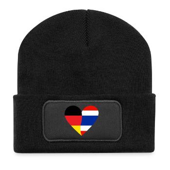 Cœur Allemagne Thaïlande - Beanie recyclé à patch - noir - Devant