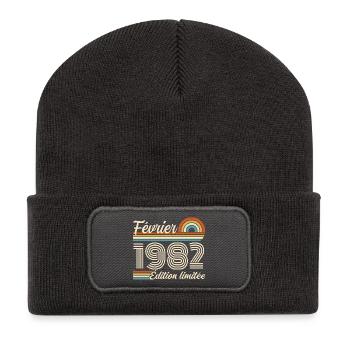 February 1982 - Recycled Patch Beanie - dark grey - Front