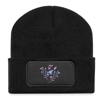 Spring - Recycelte Patch Beanie - Schwarz - Vorne