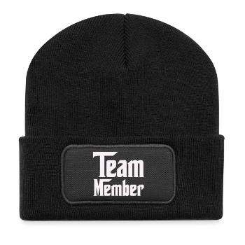 Team Member - Recycelte Patch Beanie - Schwarz - Vorne