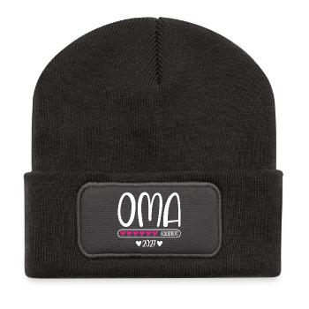 Barre de chargement du cœur de grand-mère 2027 - Beanie recyclé à patch - charbon - Devant