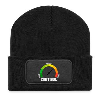 Low Cortisol Low Level Even - Recycled Patch Beanie - black - Front