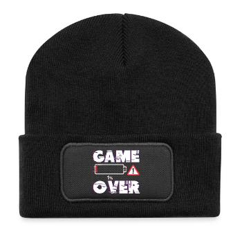 Gaming Gamer Videospiele Controller Zocken Zocker - Recycelte Patch Beanie - Schwarz - Vorne