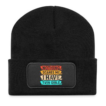 Gemini Father Gemini Dad - Recycled Patch Beanie - black - Front