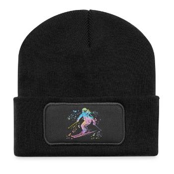 Alpine skiing Winter sports Nordic skiing - Recycled Patch Beanie - black - Front