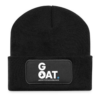 GOAT Snack Saying - Recycled Patch Beanie - black - Front