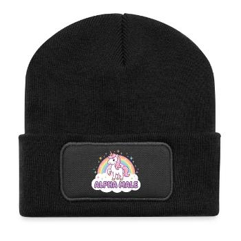 Funny Unicorn Shirt for Humor Fans - Recycled Patch Beanie - black - Front