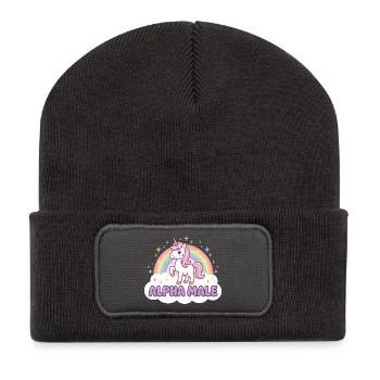 Chemise drôle de licorne pour les fans d’humour - Beanie recyclé à patch - charbon - Devant