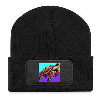 turtle - Recycled Patch Beanie - black - Front