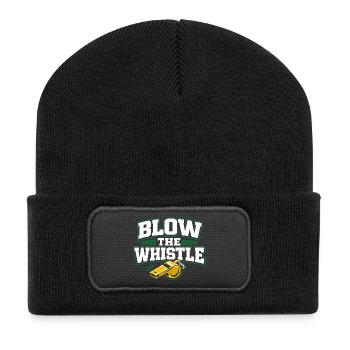 Fußballtraining Jugend-sport-trainer - Recycelte Patch Beanie - Schwarz - Vorne