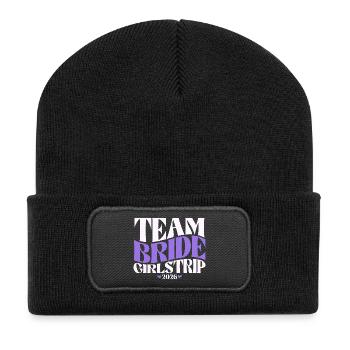 Team Bride Hen Party Bachelorette Party 2026 - Recycled Patch Beanie - black - Front