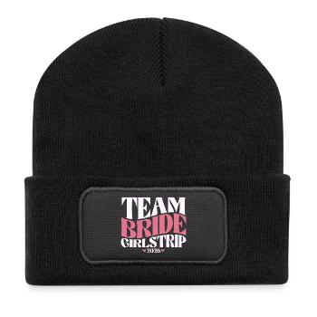 Team Bride Hen Party Bachelorette Party 2026 - Recycled Patch Beanie - black - Front