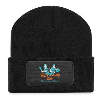 Pickleball Player Thats A Nasty Dink Agile Court - Recycled Patch Beanie - black - Front