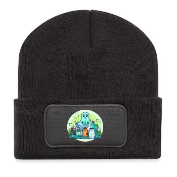 Grüner Reinigungsgeist Cartoon - Beanie recyclé à patch - charbon - Devant