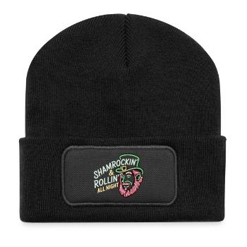 Irland Party T-Shirt St Patricks Day - Recycelte Patch Beanie - Schwarz - Vorne