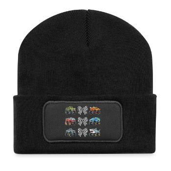 Mama Monster Truck – Un design cool pour les mamans puissantes - Beanie recyclé à patch - noir - Devant