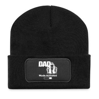 Dad Mode Always On Funny Gift Shirt - Recycled Patch Beanie - black - Front