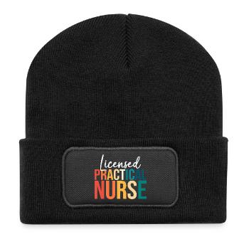 Krankenpfleger Krankenpflegerin Krankenschwester - Recycelte Patch Beanie - Schwarz - Vorne