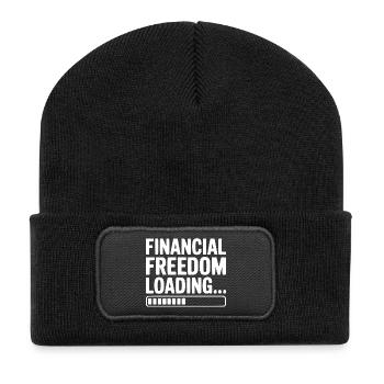 Financial Freedom Loading... - Recycled Patch Beanie - black - Front