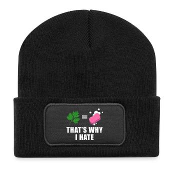 Nature vs Savon - Beanie recyclé à patch - noir - Devant