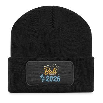 Bali 2026 - Recycelte Patch Beanie - Schwarz - Vorne