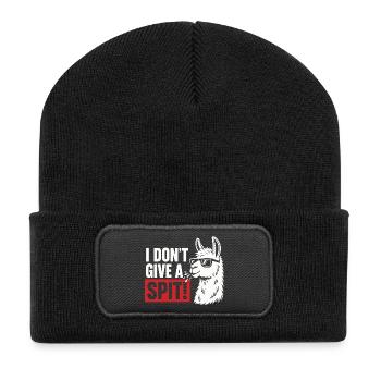 I Don't Give A Spit Lama Saying Shirt - Recycled Patch Beanie - black - Front
