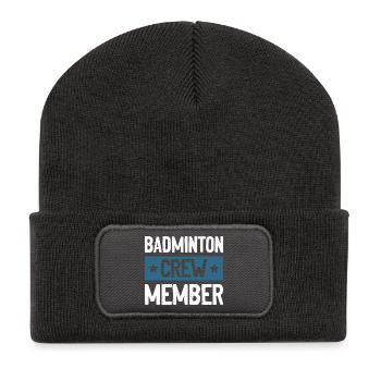 Équipe de badminton - Beanie recyclé à patch - charbon - Devant