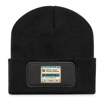 Unpromptable - Recycled Patch Beanie - black - Front