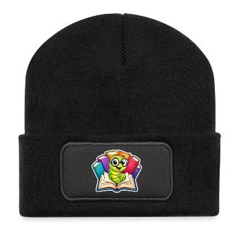 Cheerful Bookworm - Recycled Patch Beanie - black - Front
