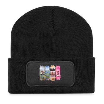 Voyage au Texas – Longhorn & Cowboy Spirit - Beanie recyclé à patch - noir - Devant