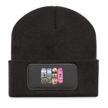 Texas Travel – Longhorn & Cowboy Spirit - Recycled Patch Beanie - dark grey - Front