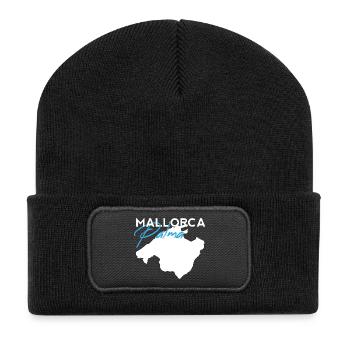 Palma Mallorca Schriftzug Modern Brush Style - Recycelte Patch Beanie - Schwarz - Vorne