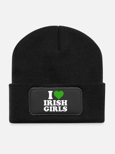 I Heart Irish Girls - Recycled Patch Beanie - black