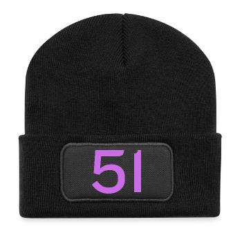 51 - Recycled Patch Beanie - black - Front