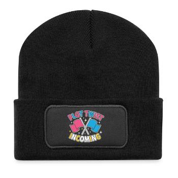 Gender Reveal Plot Twist Incoming Team Pink Team - Recycled Patch Beanie - black - Front