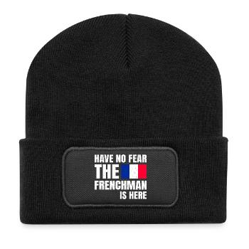 Have No Fear The Frenchman Is Here Franzose - Recycelte Patch Beanie - Schwarz - Vorne