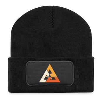 Valknut - Vikings, Odin, Valhalla, dieux nordiques - Beanie recyclé à patch - noir - Devant