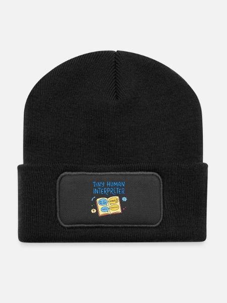 Tiny Human Interpreter - Recycled Patch Beanie - black