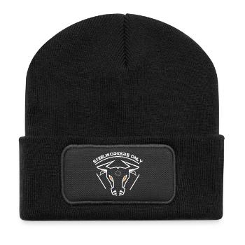 Steelworkers_only - Recycled Patch Beanie - black - Front