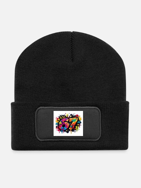 Royal 67 Color Explosion - Recycled Patch Beanie - black