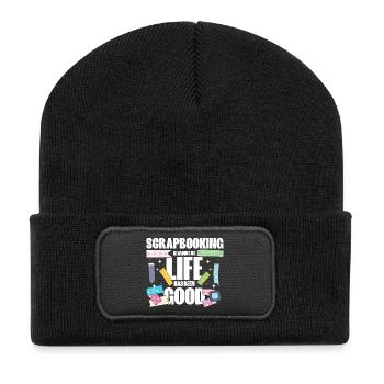 Scrapbooking Memories - Recycled Patch Beanie - black - Front