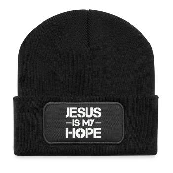 Jesus is my hope - Recycled Patch Beanie - black - Front