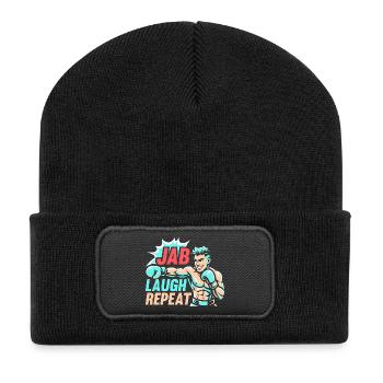 Jab Laugh Repeat Gloves Boxing Gloves - Recycled Patch Beanie - black - Front